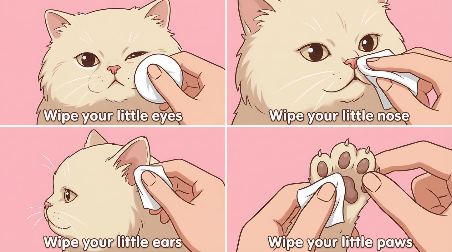 Pet Eye Cleaning Wipes - 120 Pieces Non-woven