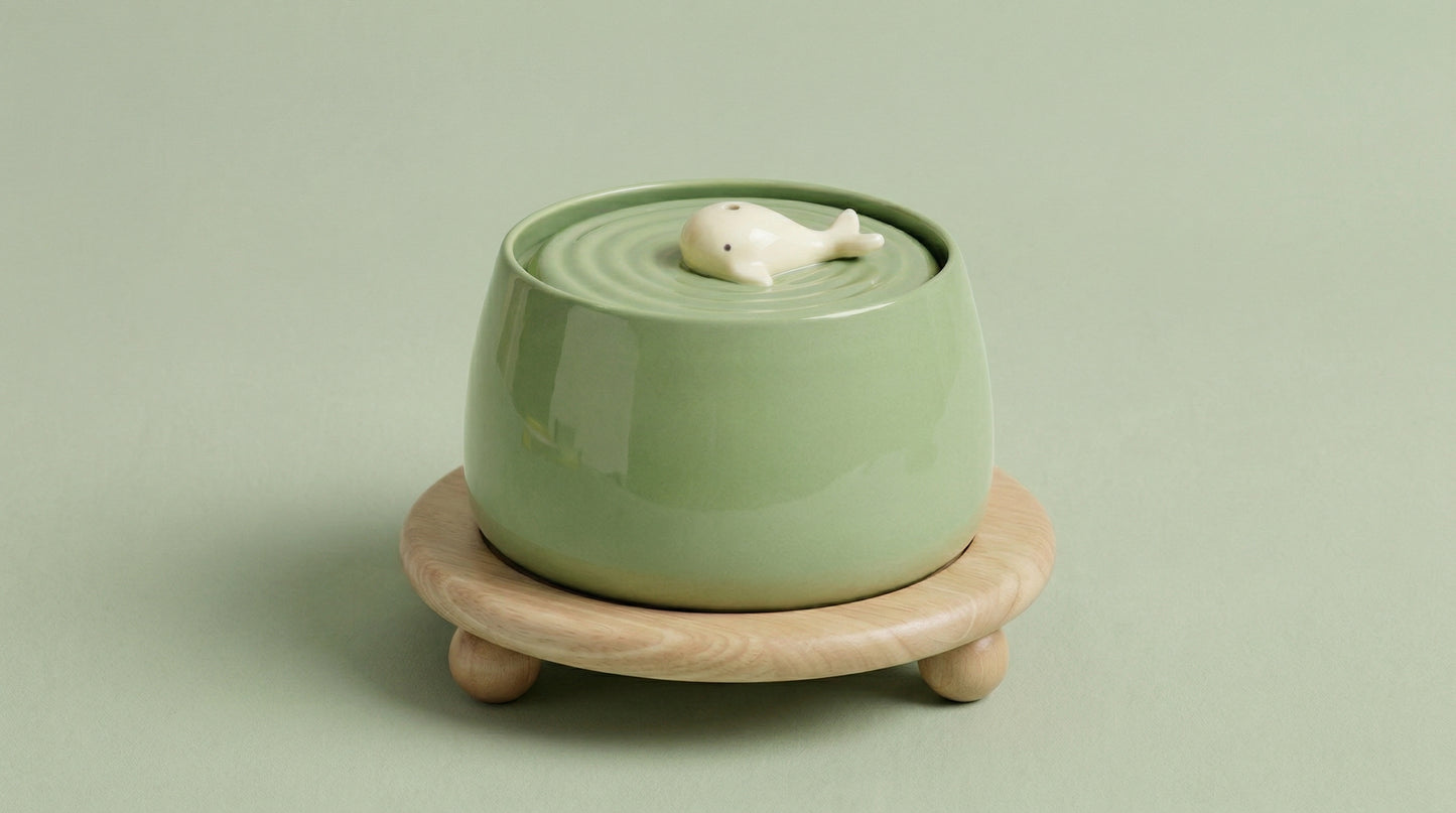 Whale Ceramic Cat Water Fountain