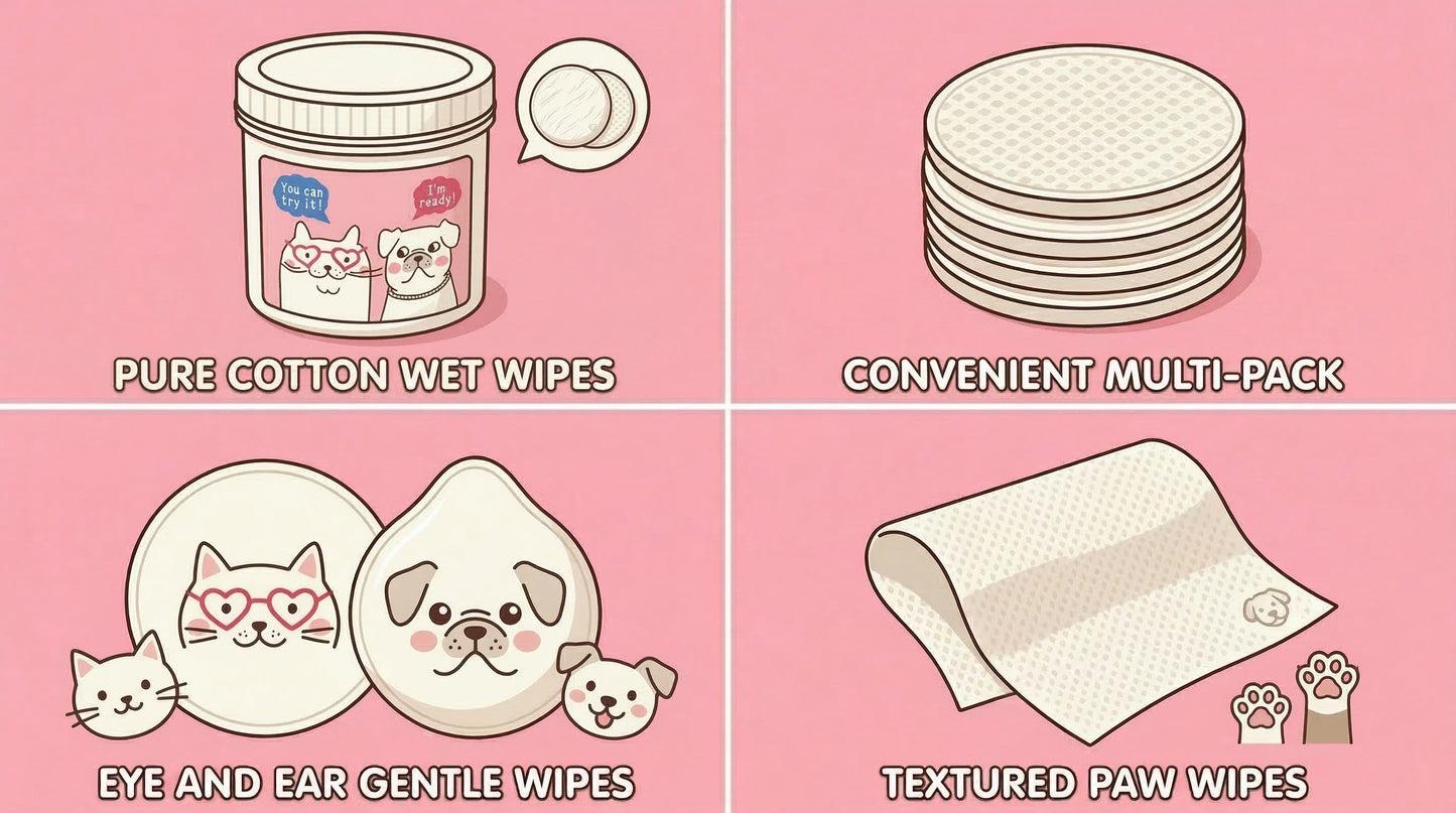 Pet Eye Cleaning Wipes - 120 Pieces Non-woven